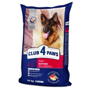 club 4 paws dog all breed adult active Пълноценна, премиум храна за възрастни, активни кучета от всички породи