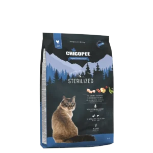 chicopee holistic sterilized пълноценна суха храна без зърно за кастрирани израснали котки над 1 г., 8 кг