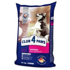 club 4 paws dog all breed puppy with chicken – Пълноценна, премиум храна за малки кученца от всички породи 14kg